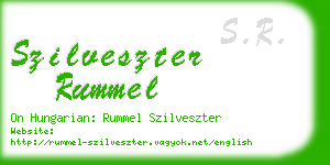 szilveszter rummel business card